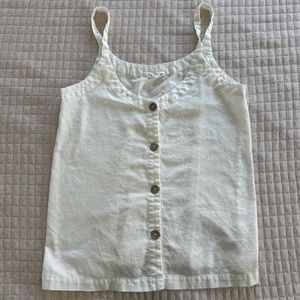 tentree Cream Button-Front Tank Top